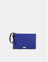 Blue nylon handbag