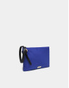 Blue nylon handbag