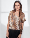 Animal print loose top