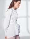 Camisa blanca lazada cintura