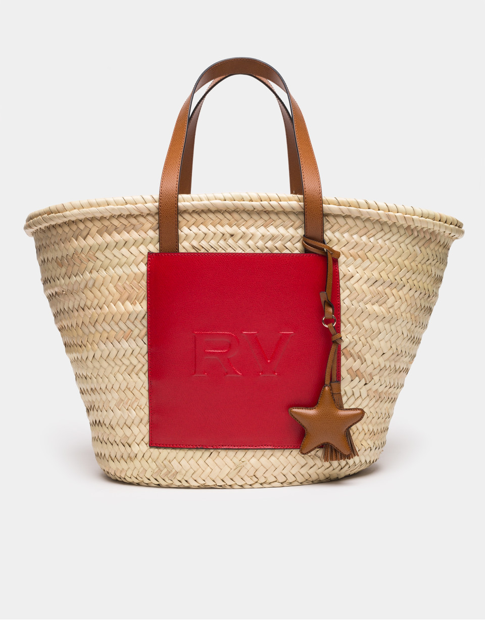 Bolso capazo de rafia
