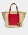 Straw basket bag