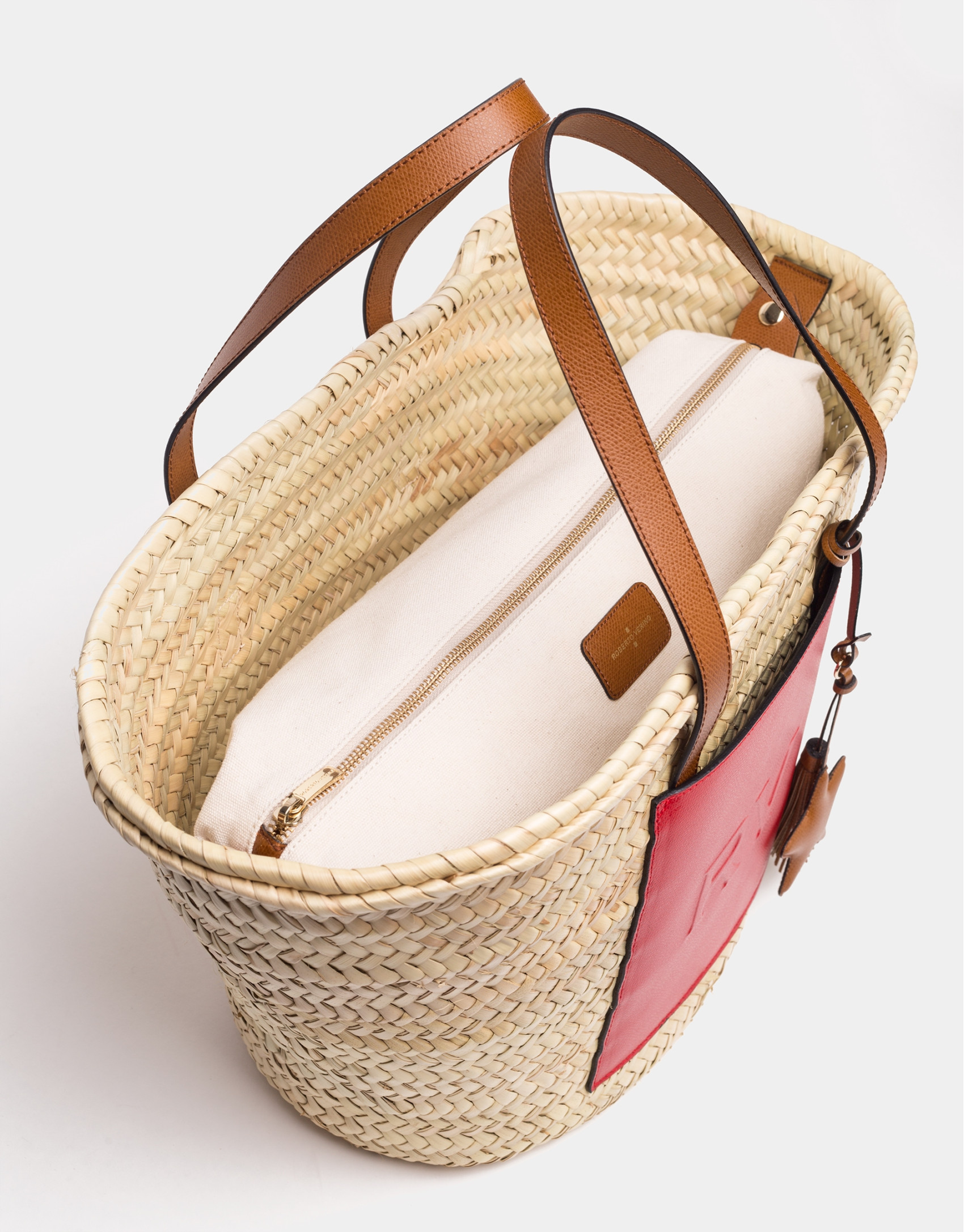 Straw basket bag