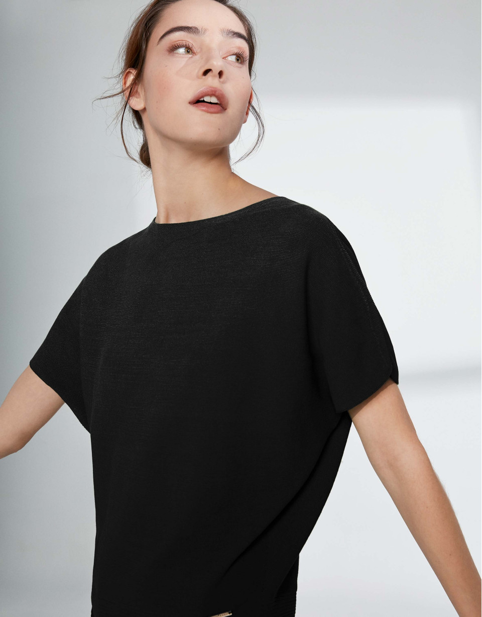 Jersey manga murciélago negro