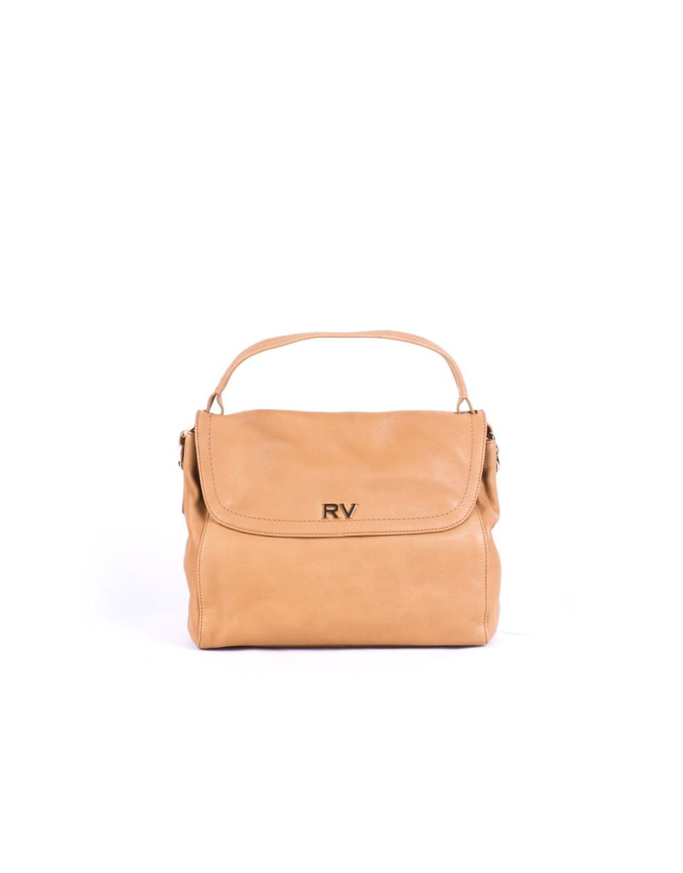 VIVIAN CAMEL: Hobo bag with flap