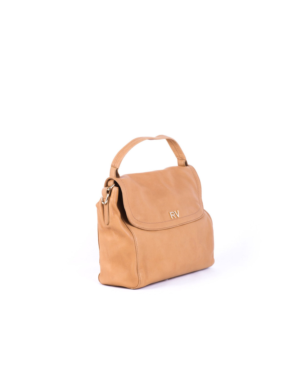 VIVIAN CAMEL: Hobo bag with flap