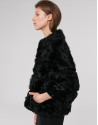 Chaqueta corta pelo y piel cordero negra