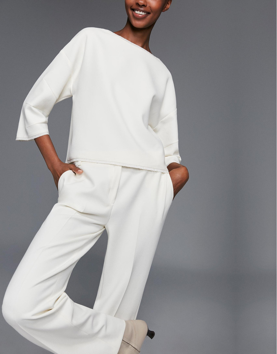 Ivory straight pants