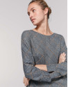 Vestido midi cuadro de gales gris