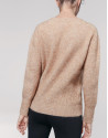 Jersey oversize cuello redondo avellana