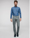 Gray pants with five pockets