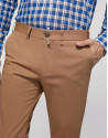 Camel cotton chino pants