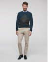 Beige cotton chino pants