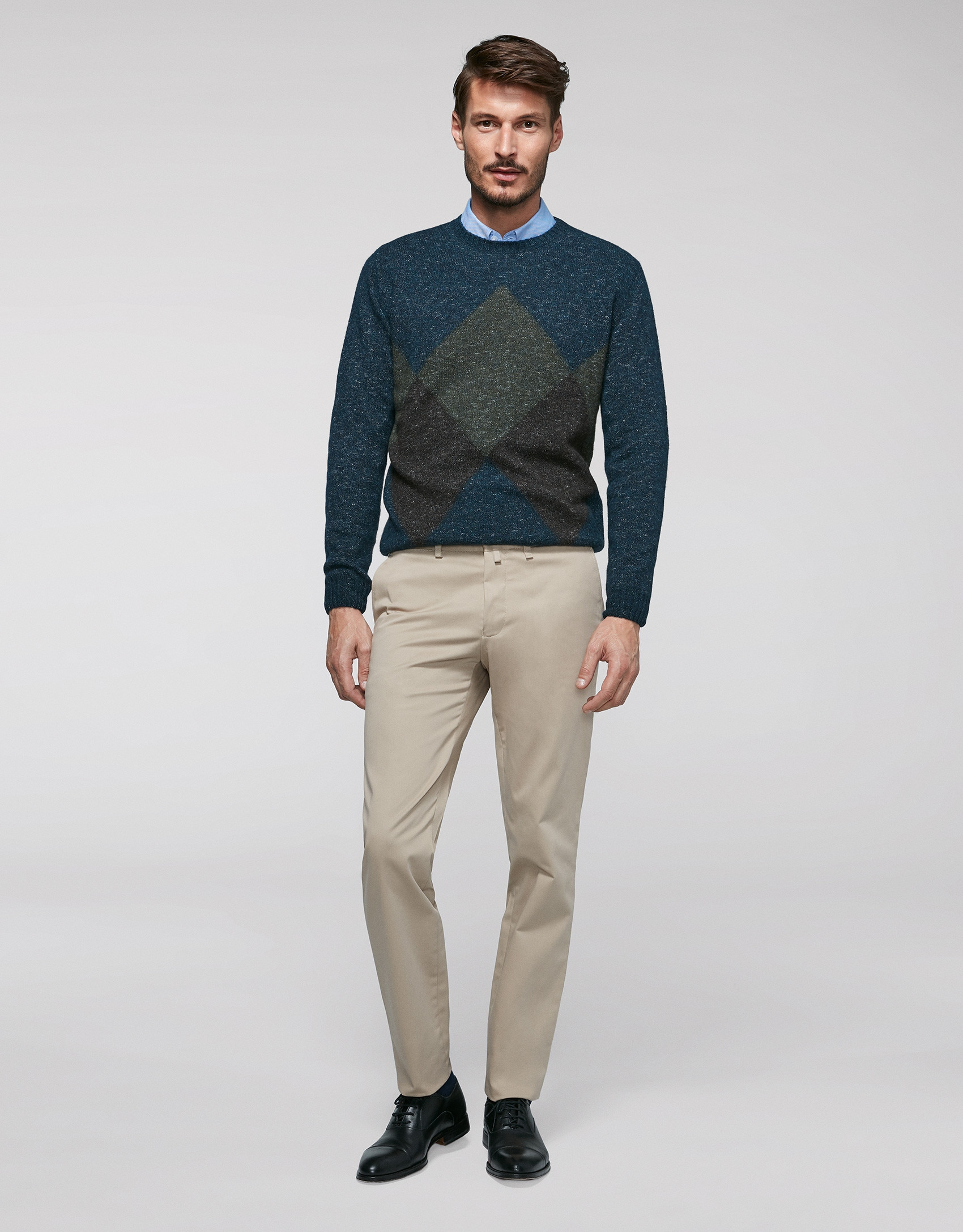 Beige cotton chino pants