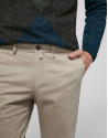 Beige cotton chino pants