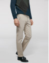 Beige cotton chino pants