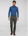Khaki cotton chino pants