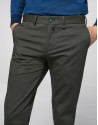 Khaki cotton chino pants