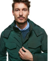 Khaki tech fabric parka