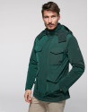 Khaki tech fabric parka