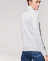 Jersey cuello vuelto flojo gris plata