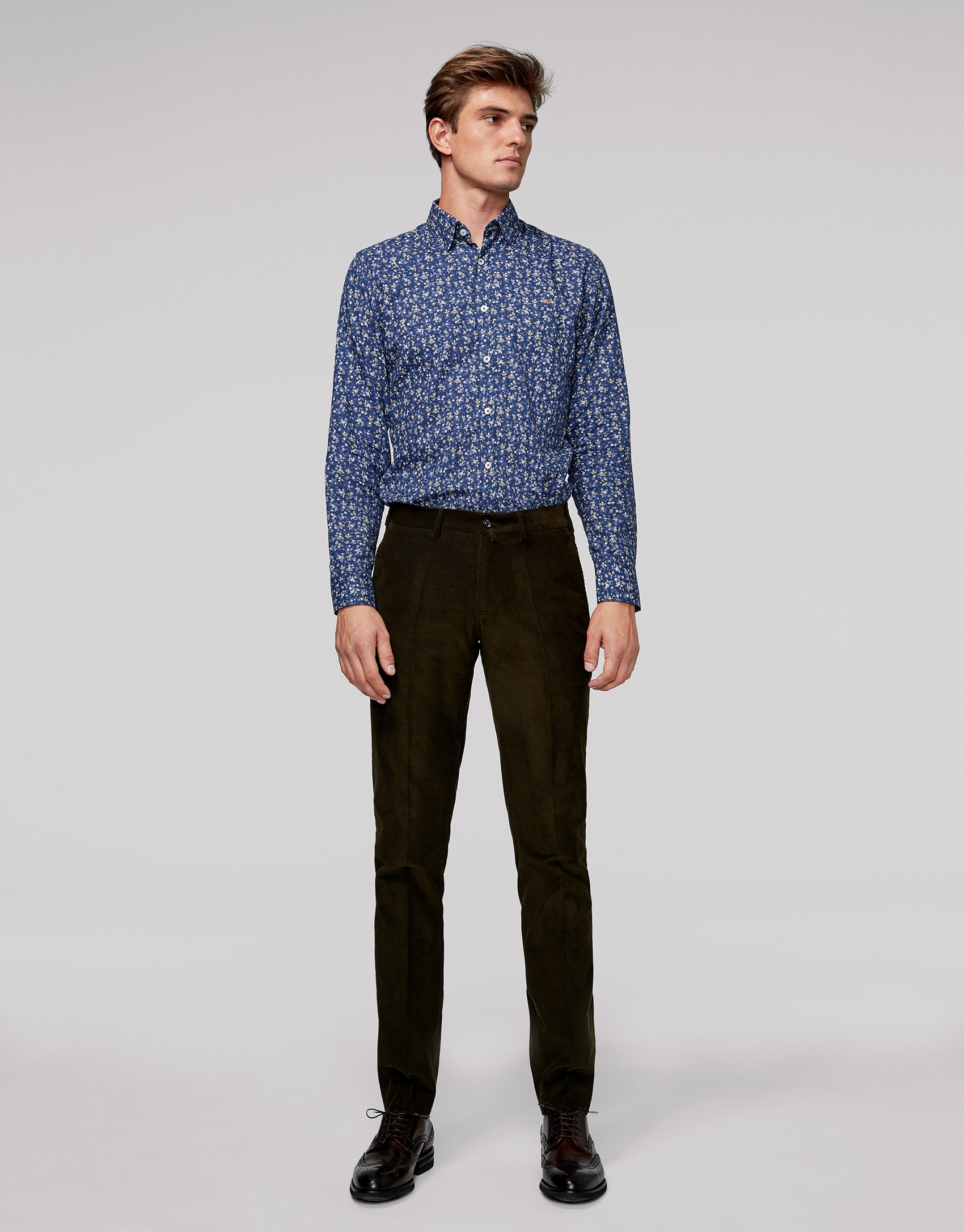 Pantalón chino separate pana caqui