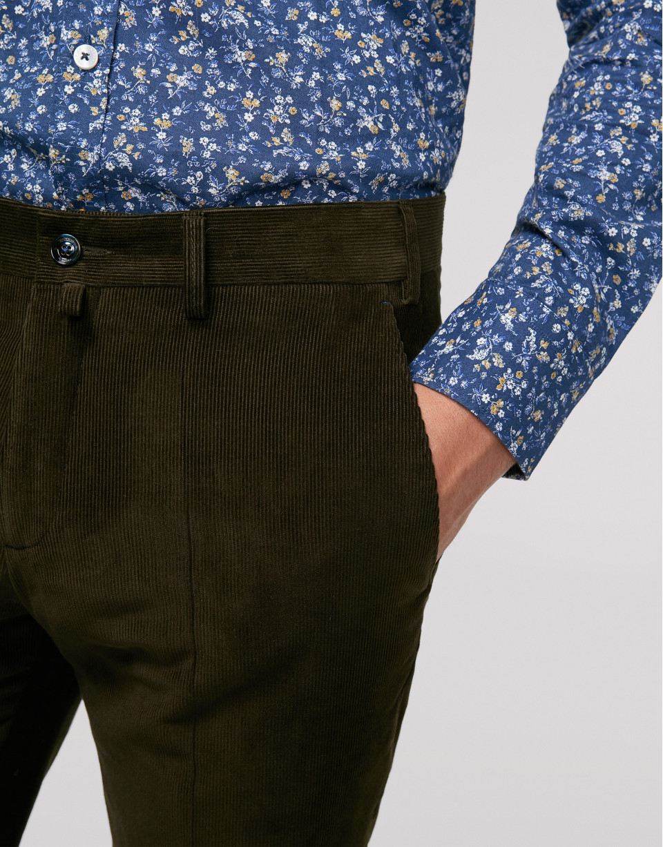 Pantalón chino separate pana caqui