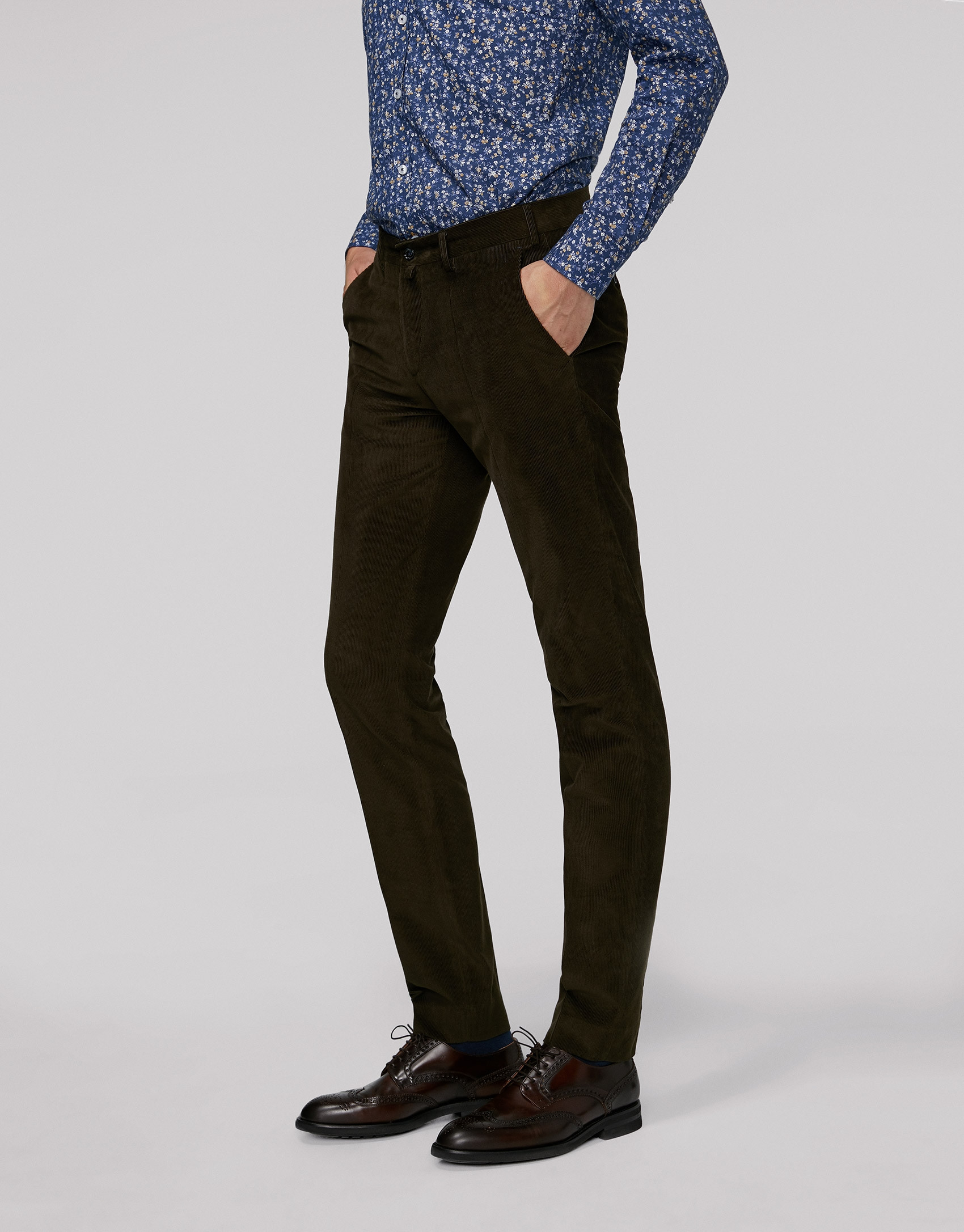 Pantalón chino separate pana caqui