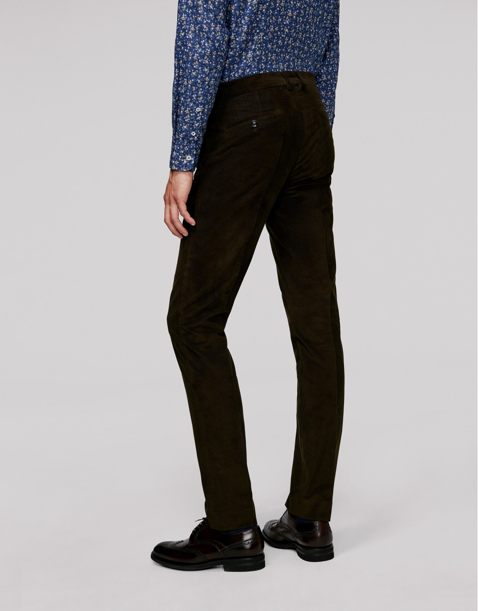 Pantalón chino separate pana caqui