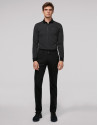 Black cotton chino pants