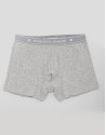 Gray knit boxer shorts