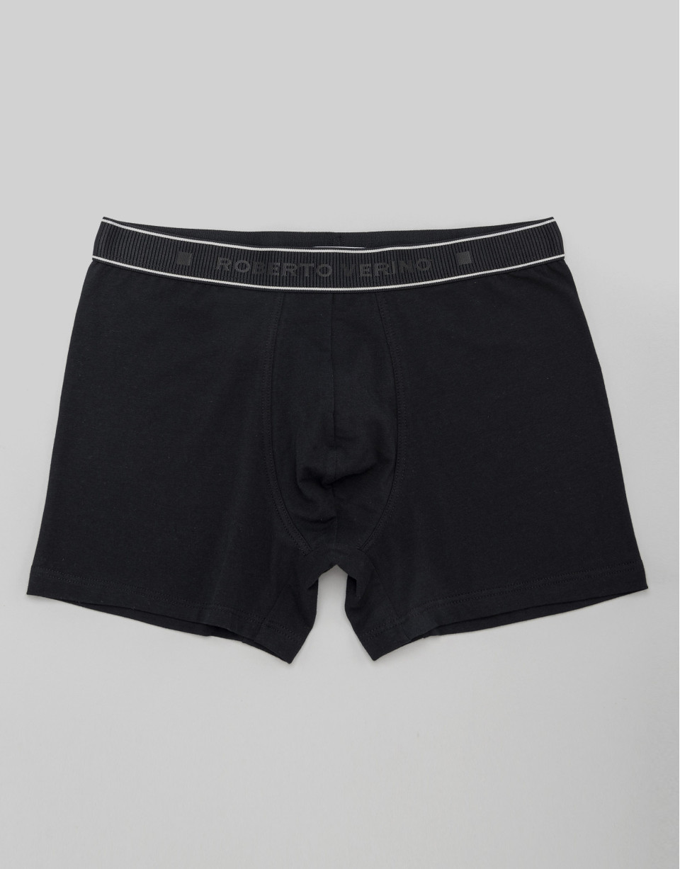 Black knit boxer shorts
