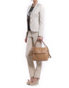 VIVIAN CAMEL: Hobo bag with flap