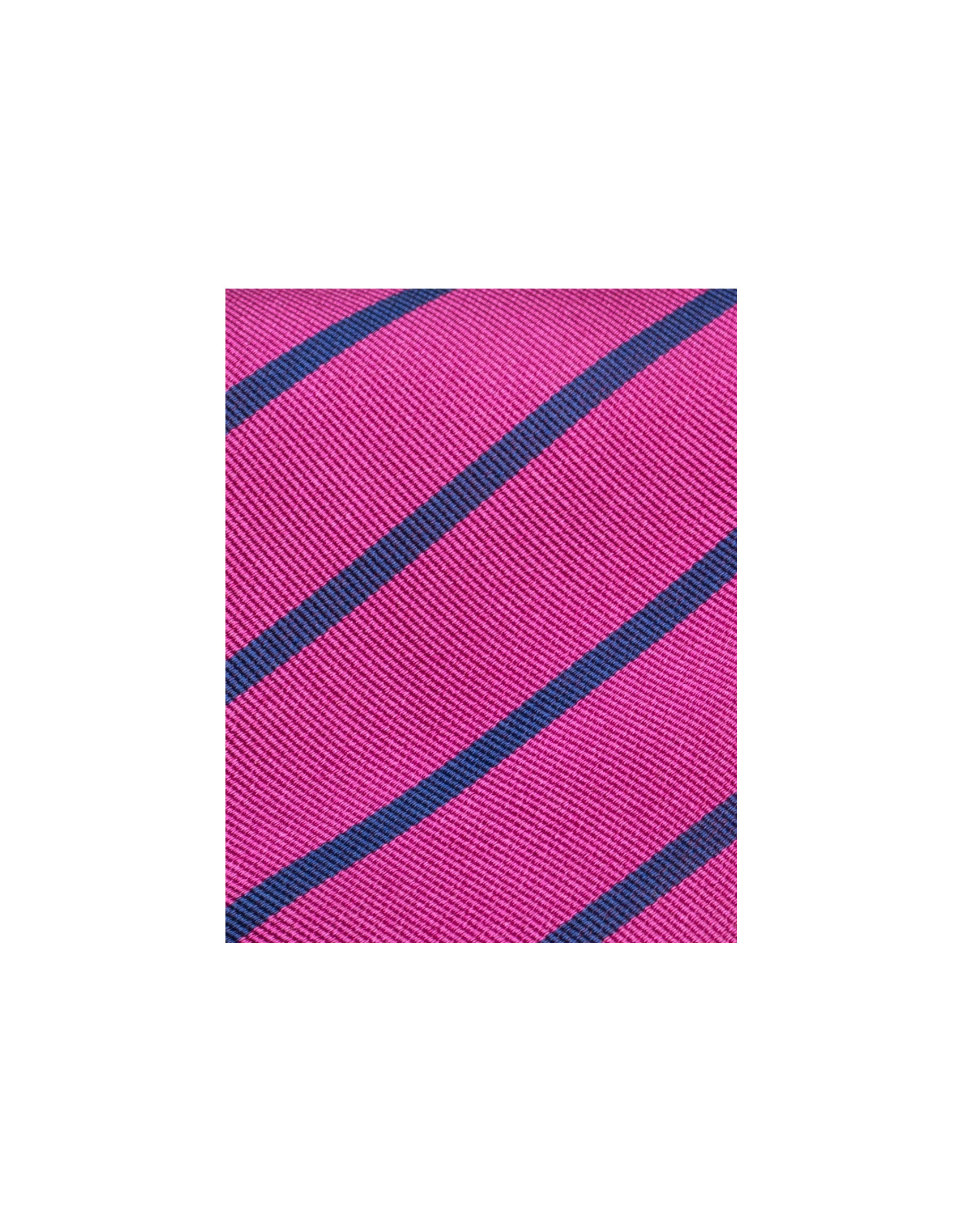Corbata seda fucsia con rayas azul