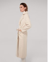 Hazel, double-breasted, two face coat with belt