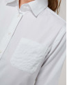 Camisa masculina blanca con bolsillo