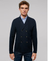 Chaqueta cruzada azul marino