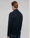 Navy blue double-breasted jacket