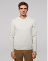 Ivory sweater with hood