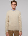 Plain beige knit sweater