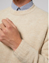 Plain beige knit sweater