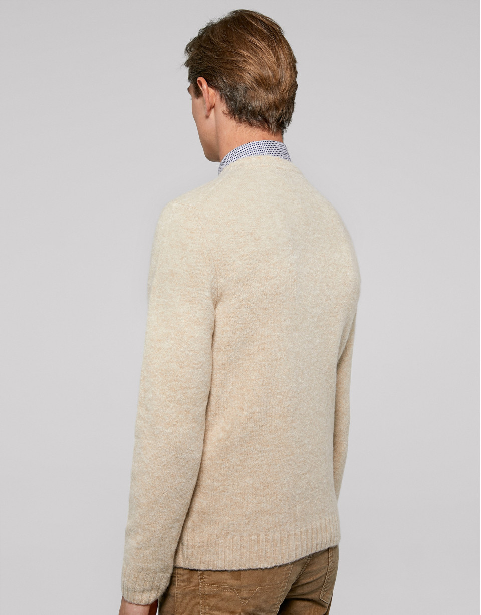 Jersey punto liso beige