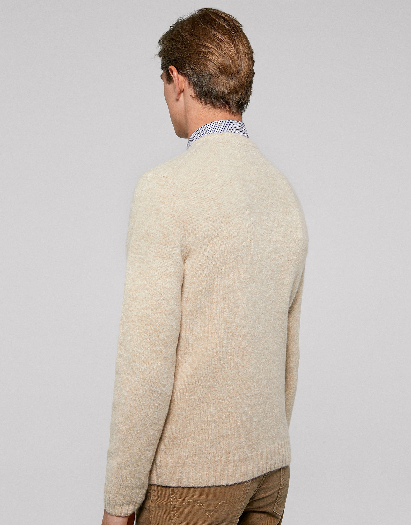 Jersey punto liso beige
