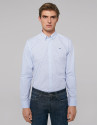 Blue necktie print sport shirt 
