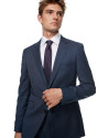 Blue regular half canvas suit