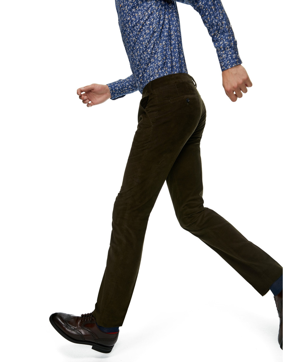 Pantalón chino separate pana caqui