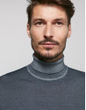 Gray turtle neck sweater