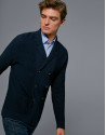 Navy blue double-breasted jacket
