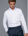 Camisa vestir rombos blanco
