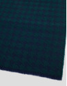 Blue and green houndstooth scarf